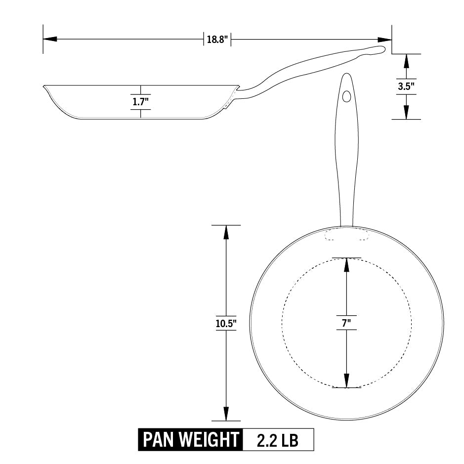 Titanium Series 10.5-inch Fry Pan by Heritage Steel — view 5