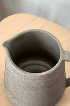 Handmade Stoneware Pitcher Concrete