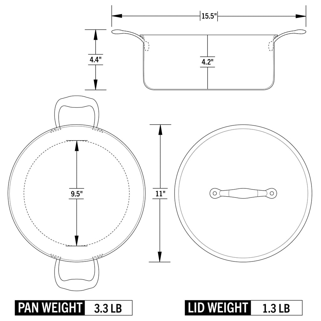 Eater x Heritage Steel 6 Quart Rondeau with Lid by Heritage Steel — view 5