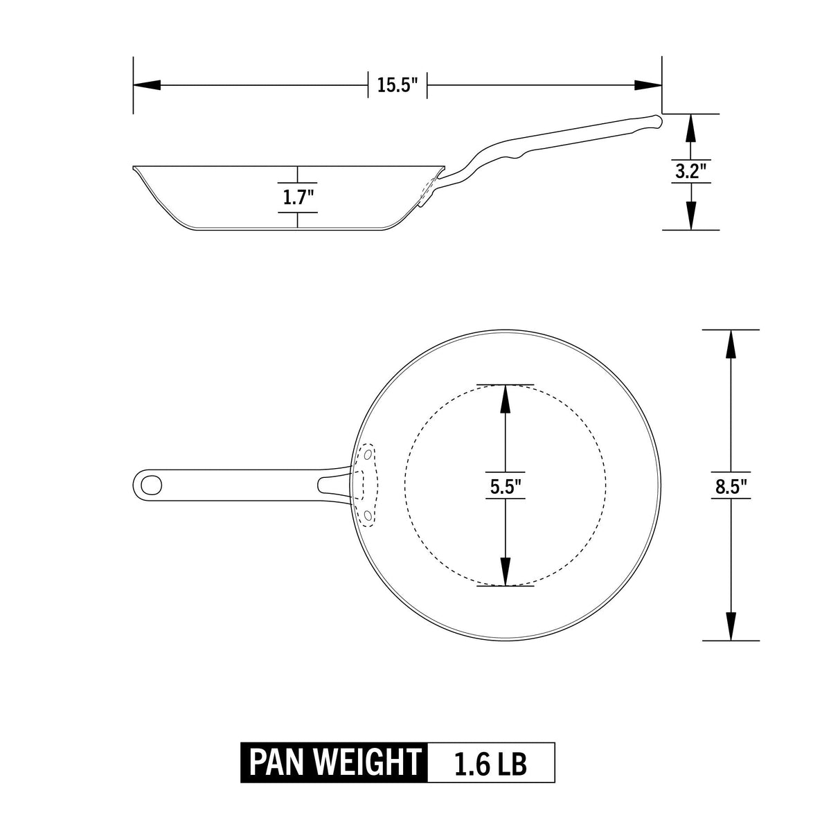 Eater x Heritage Steel 8.5-inch Fry Pan by Heritage Steel — view 5