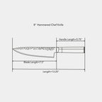 8" Hammered Chef Knife