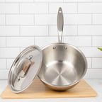 Titanium Series 2 Quart Saucier with Lid by Heritage Steel — view 2