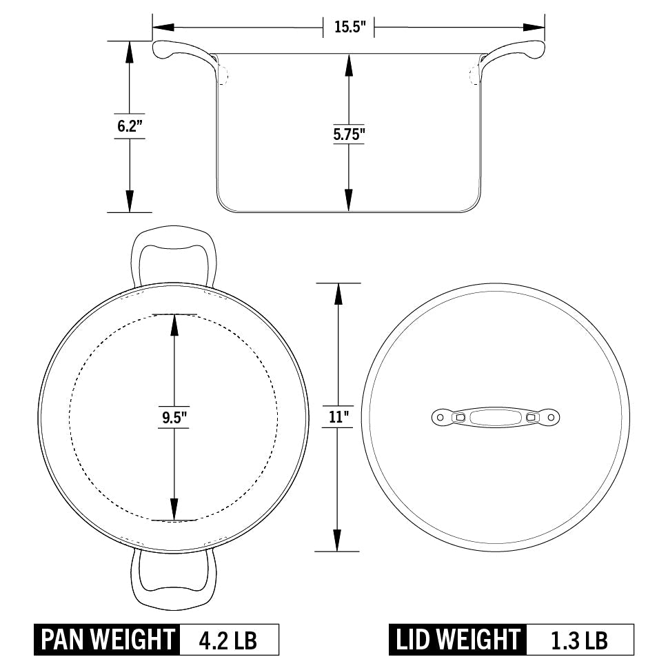 Titanium Series 8 Quart Stock Pot with Lid by Heritage Steel — view 2