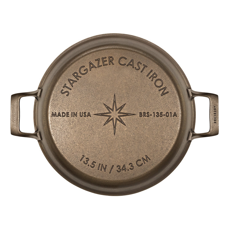 13.5-Inch Cast Iron Braiser - bottom view