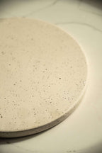 Handmade Stoneware Pottery Plate — White with Speckles