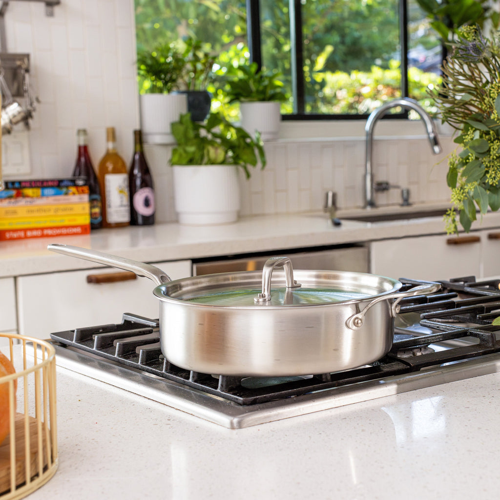 Eater x Heritage Steel 4 Quart Sauté Pan with Lid by Heritage Steel — view 6