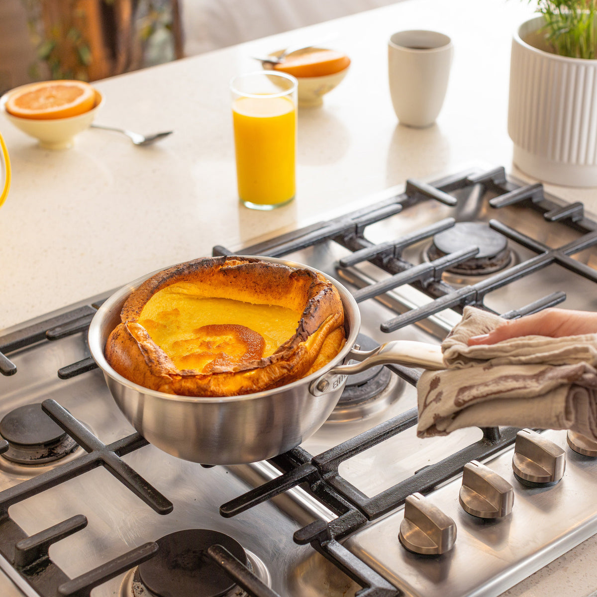 Eater x Heritage Steel 2 Quart Saucier with Lid by Heritage Steel — view 2