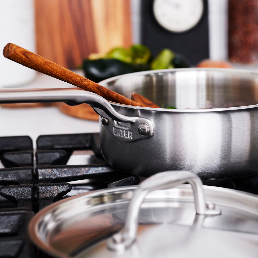 Eater x Heritage Steel 2 Quart Saucepan with Lid by Heritage Steel — view 4