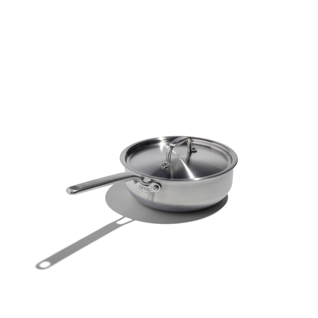Eater x Heritage Steel 3 Quart Saucier with Lid by Heritage Steel