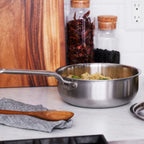 Eater x Heritage Steel 3 Quart Saucier with Lid by Heritage Steel — view 4