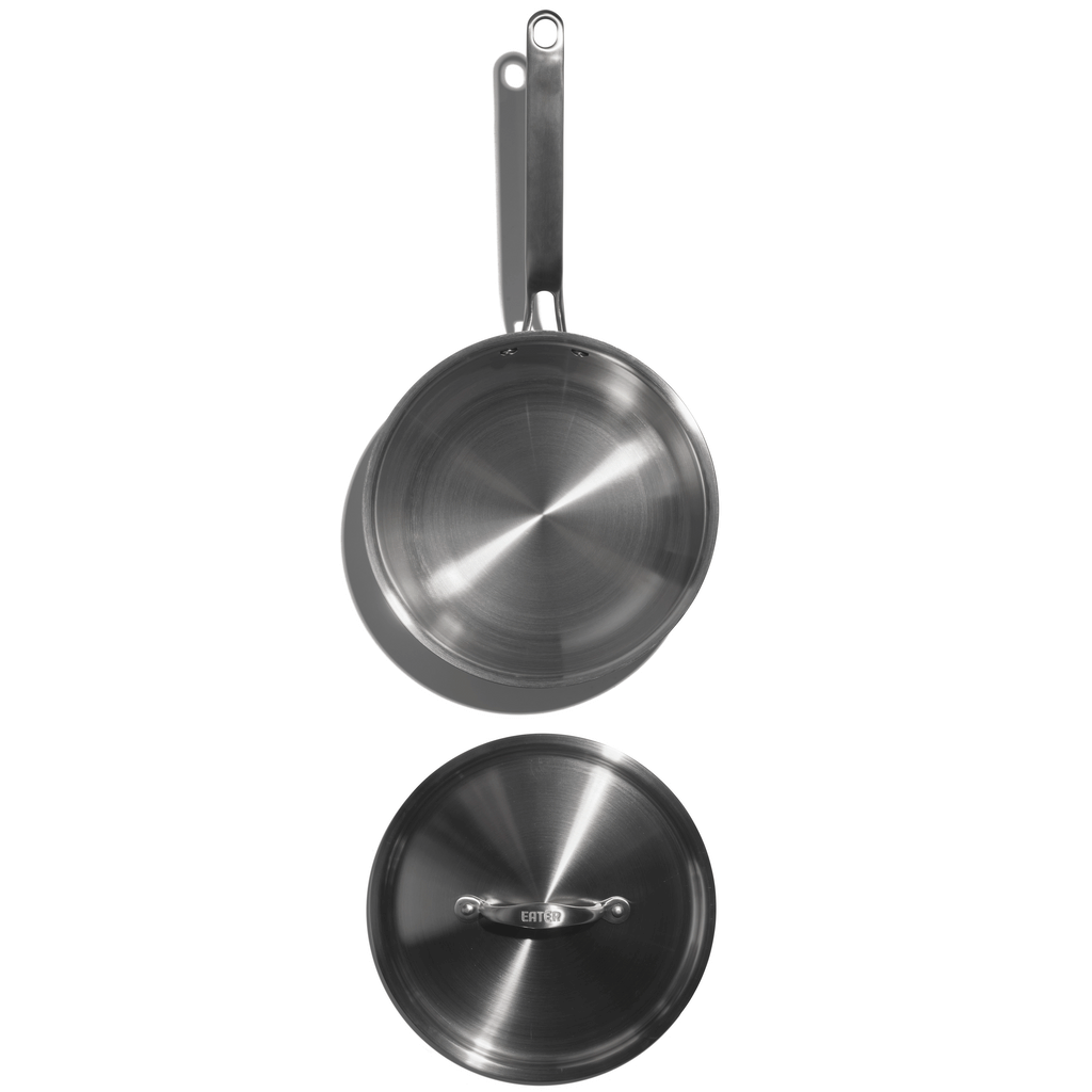 Eater x Heritage Steel 3 Quart Saucier with Lid by Heritage Steel — view 3