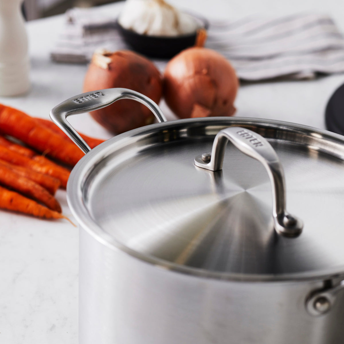 Eater x Heritage Steel 5 Quart Sauce Pot with Lid by Heritage Steel — view 4