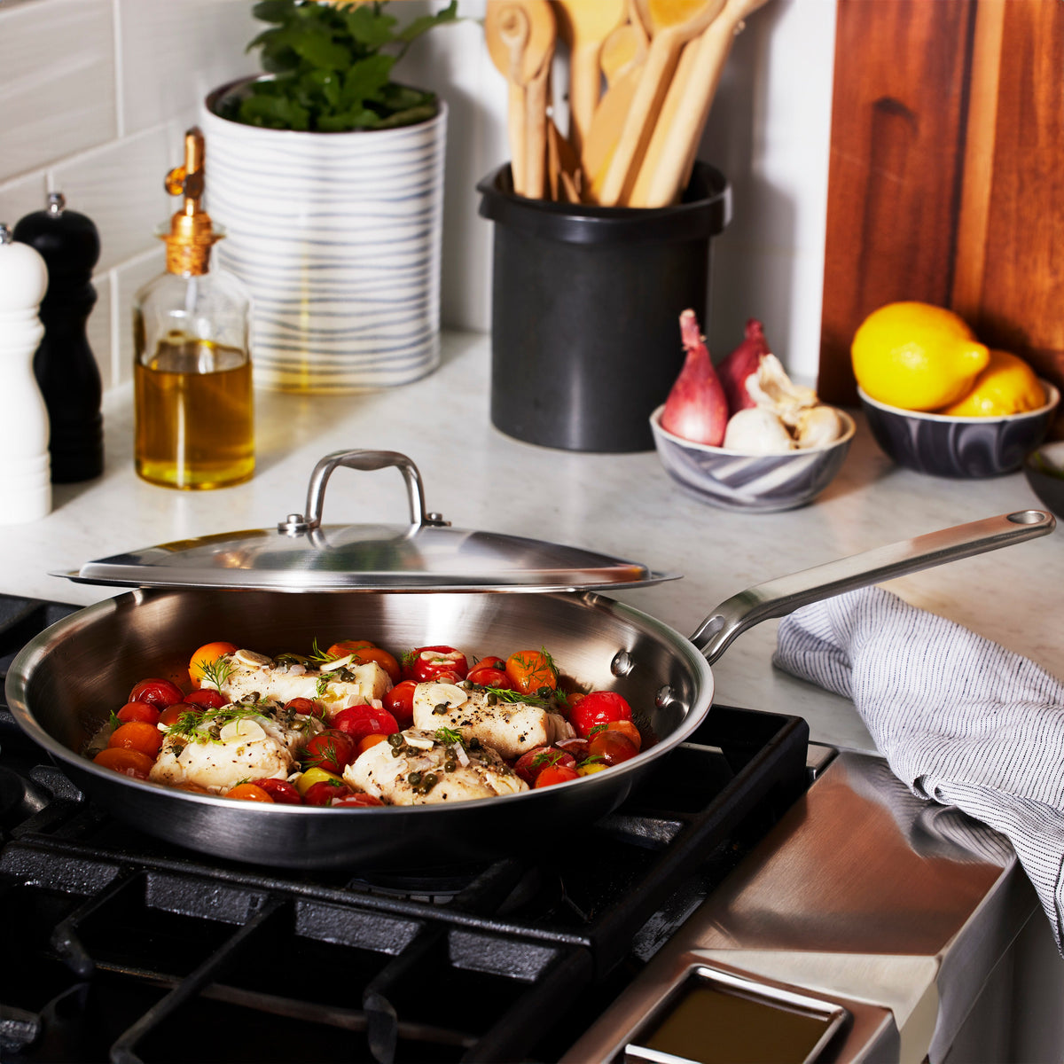 Eater x Heritage Steel 12-inch Fry Pan with Lid by Heritage Steel — view 2