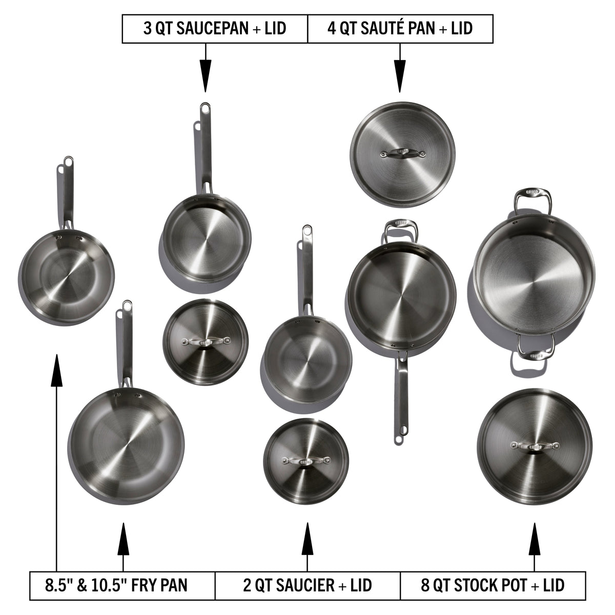 Eater x Heritage Steel 10 Piece Cookware Set by Heritage Steel — view 5