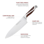 Hammer Stahl 8-inch Chef Knife by Heritage Steel — view 5