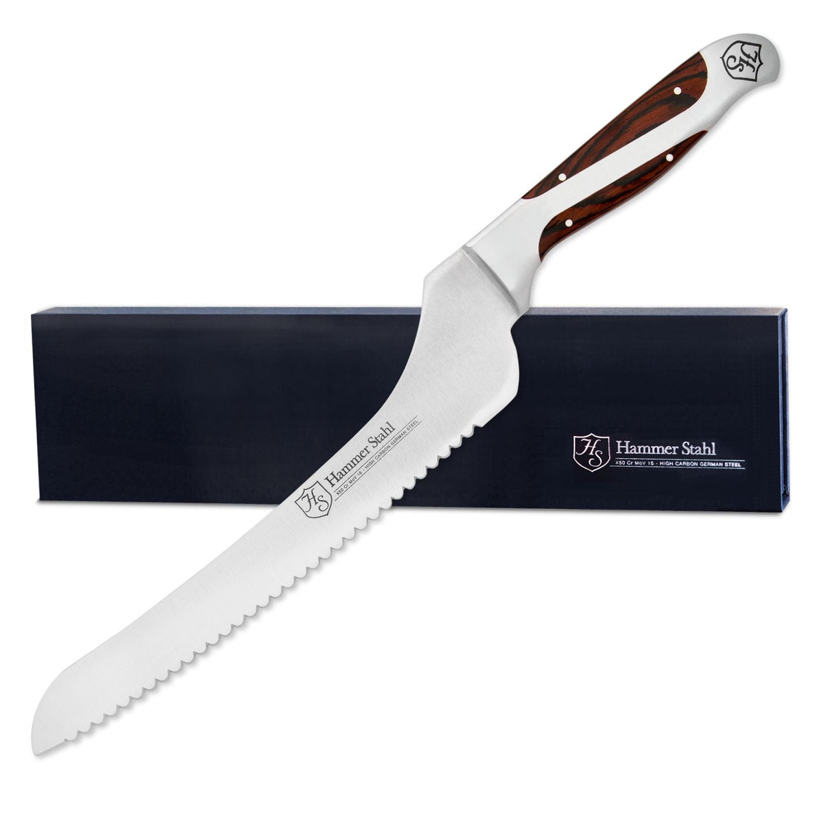 Hammer Stahl 9-inch Offset Bread Knife by Heritage Steel