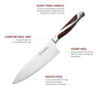 Hammer Stahl 6-inch Chef Knife by Heritage Steel — view 3