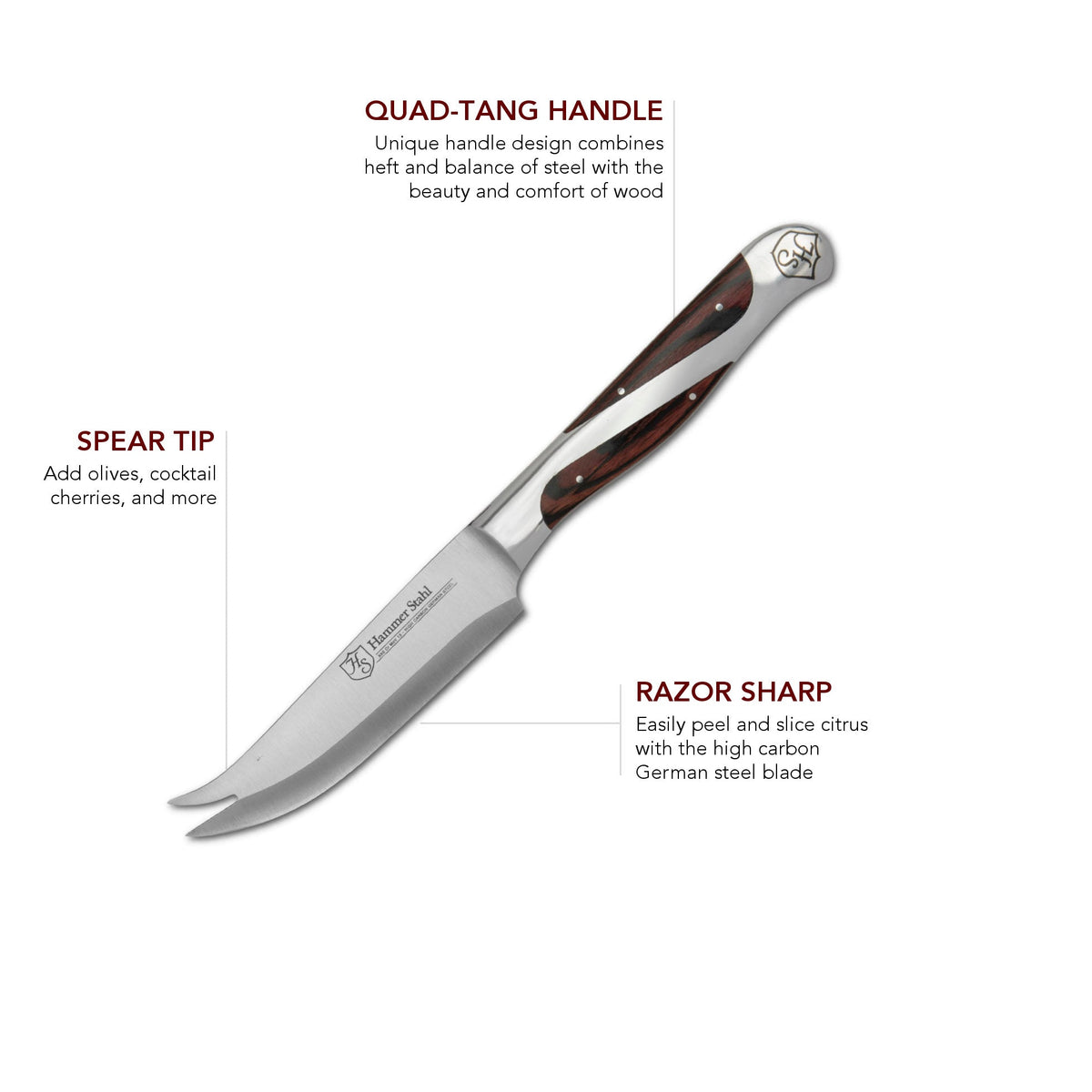 Hammer Stahl 5-inch Bar Knife by Heritage Steel — view 3
