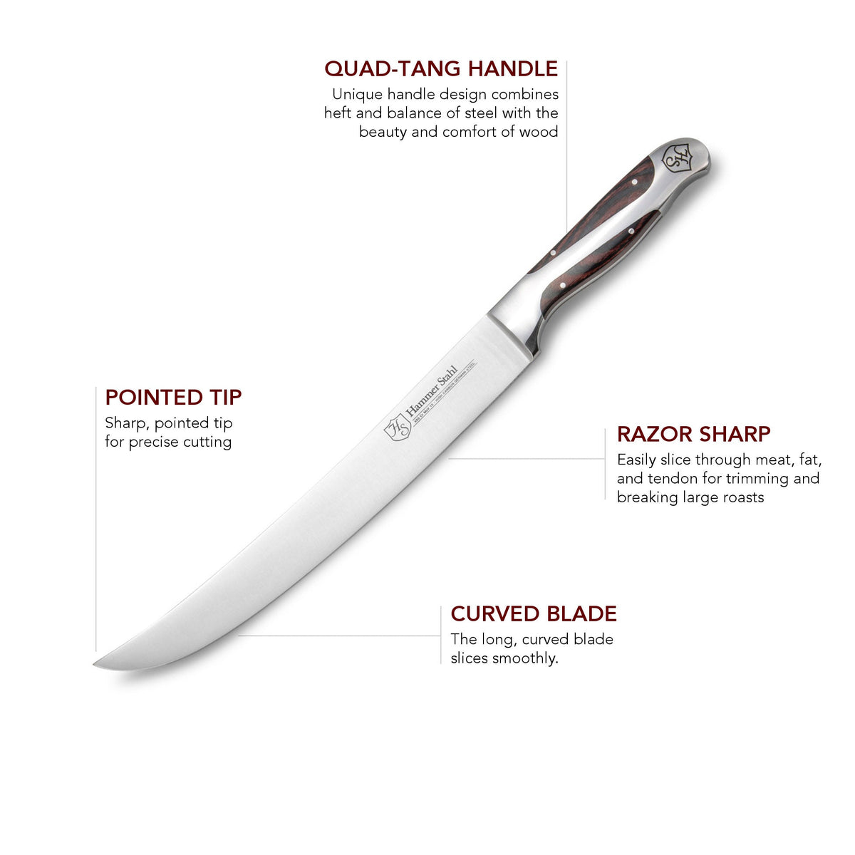 Hammer Stahl 10-inch Scimitar by Heritage Steel — view 3