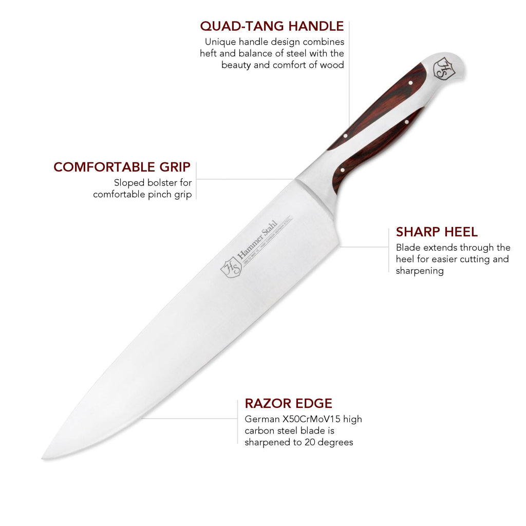 Hammer Stahl 10-inch Chef Knife by Heritage Steel — view 3