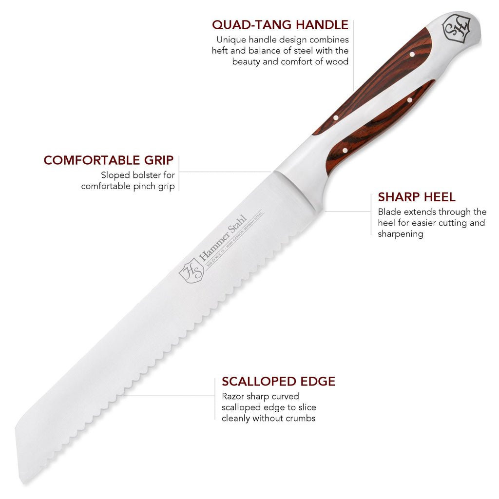 Hammer Stahl 8-inch Bread Knife by Heritage Steel — view 3