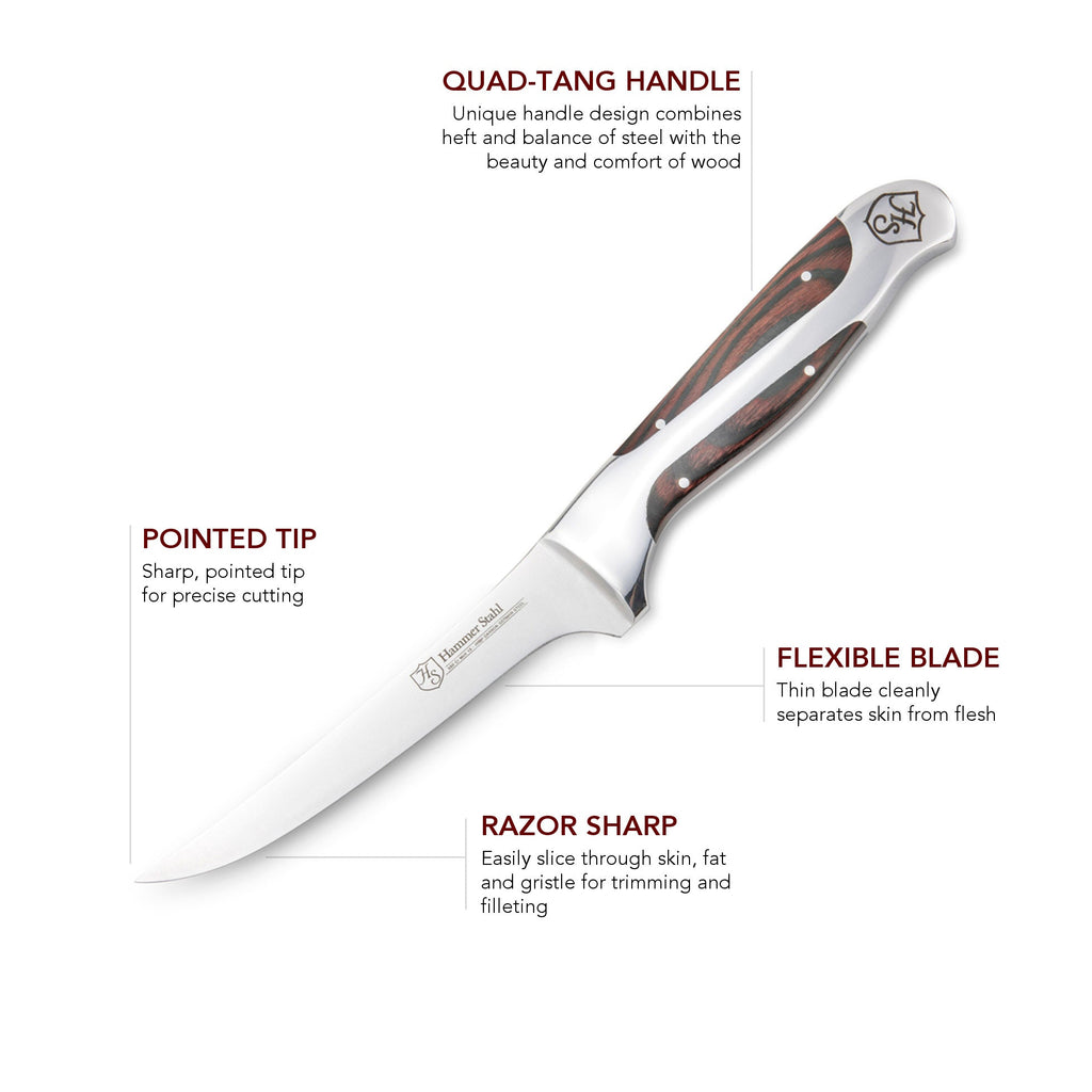 Hammer Stahl 6-inch Boning Knife by Heritage Steel — view 3