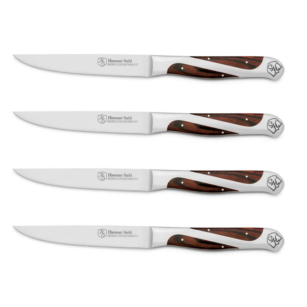 Hammer Stahl 4 Piece Steak Knife Set by Heritage Steel — view 5