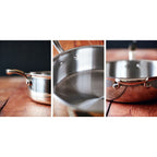 Titanium Series 4 Quart Sauté with Lid by Heritage Steel — view 4