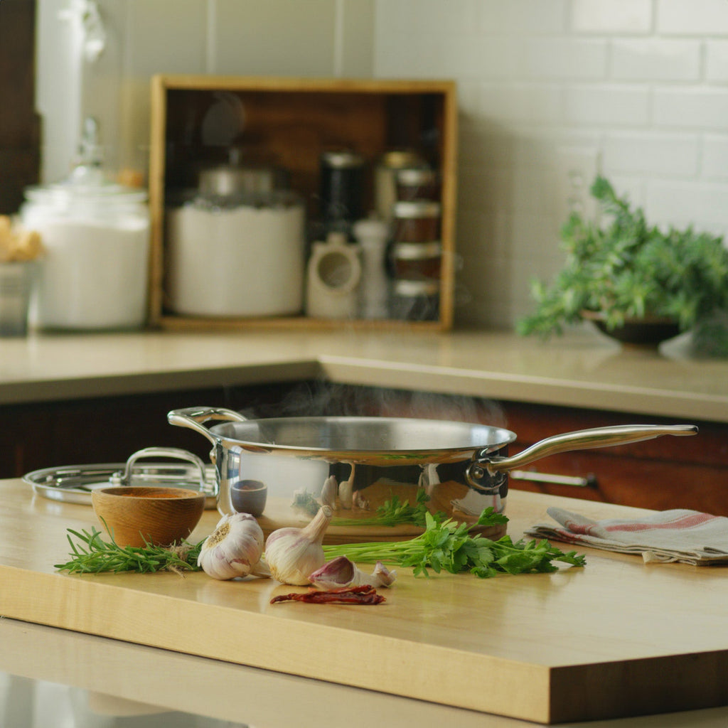 Titanium Series 4 Quart Sauté with Lid by Heritage Steel — view 2