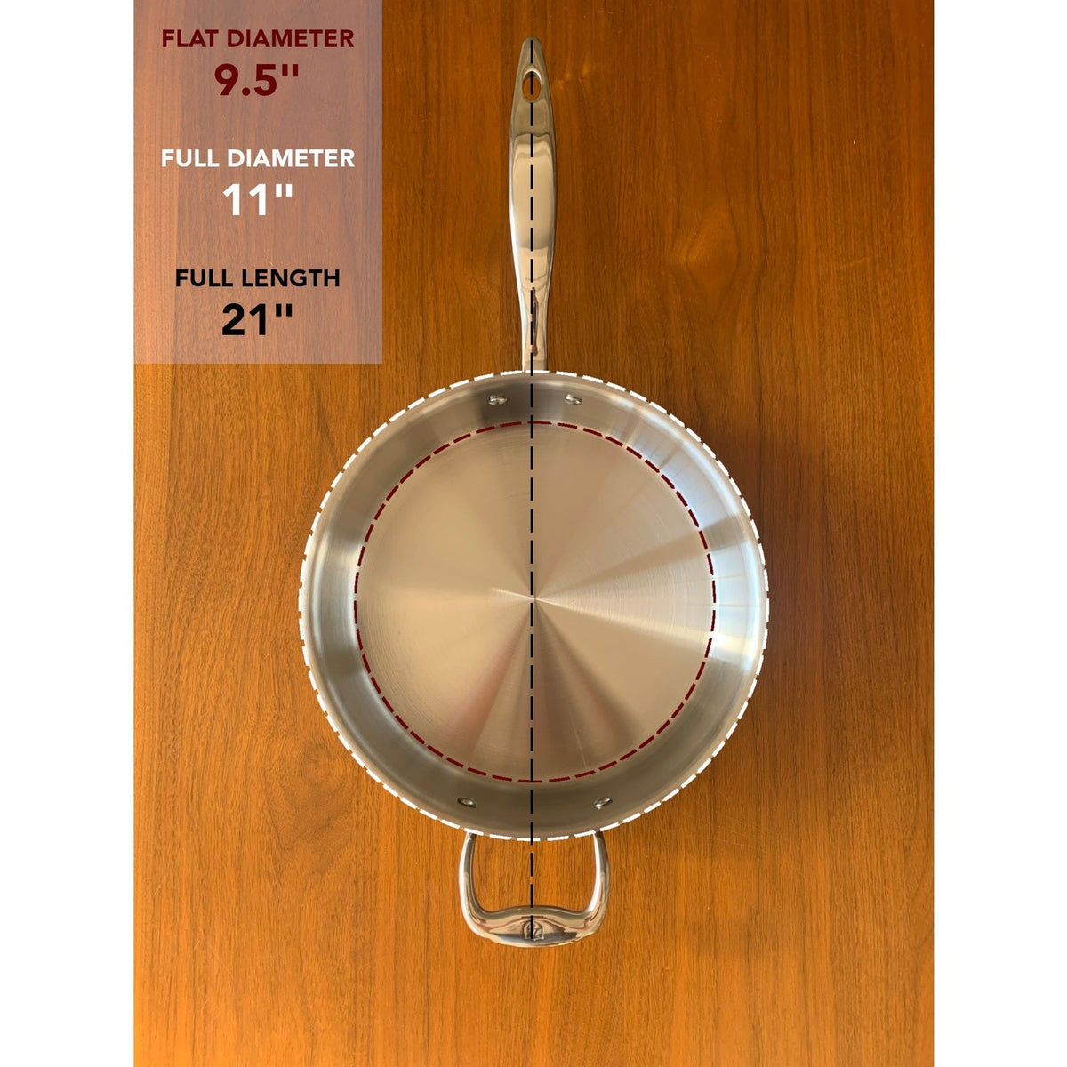 Titanium Series 4 Quart Sauté with Lid by Heritage Steel — view 6