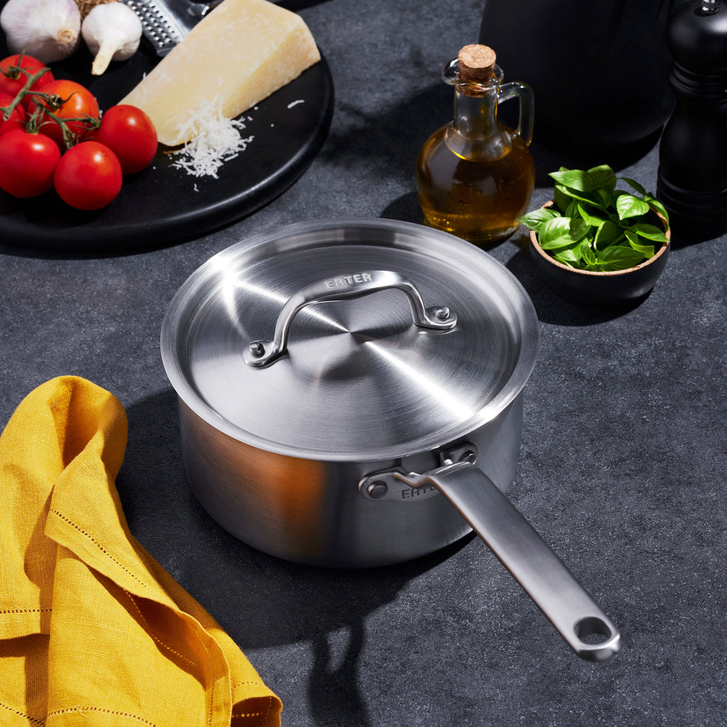 Eater x Heritage Steel 3 Quart Saucepan with Lid by Heritage Steel — view 2