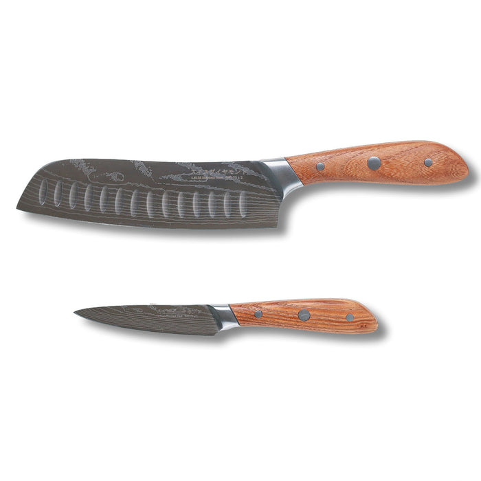 Damascus Santoku Paring Set
