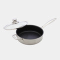 Nonstick Clad Saute Pan with Glass Lid - Induction