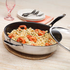 Nonstick Clad Saute Pan with Glass Lid - Induction