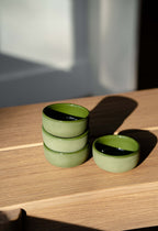 Handmade Porcelain Sauce Bowl. Green