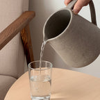 Handmade Stoneware Pitcher Concrete - product photo 3