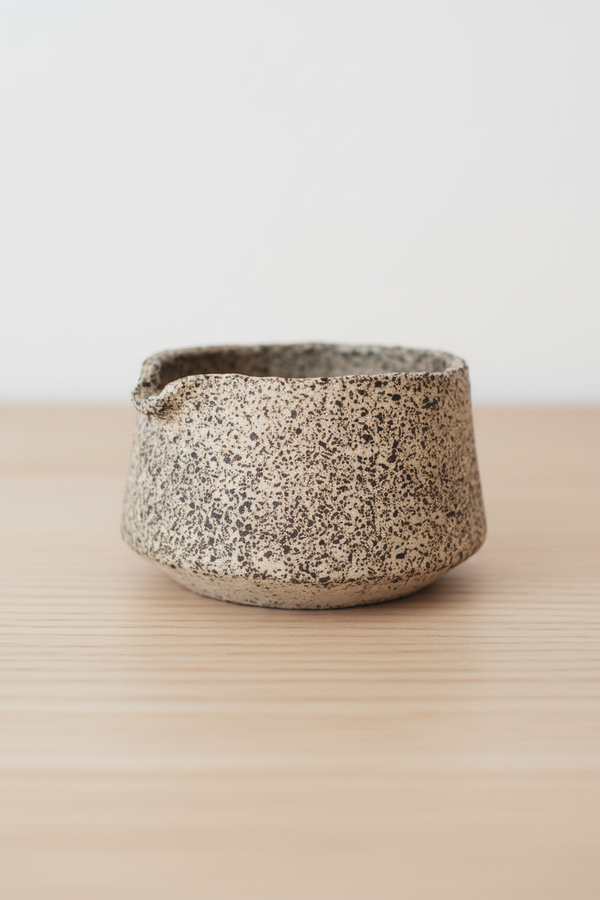 Handmade Stoneware Matcha Bowl - Oats Collection