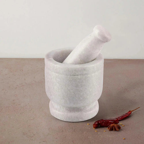 Cassia Marble Mortar and Pestle - product photo 1