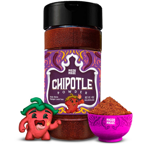 Chipotle Morita Chile Powder Shaker by Rico Rico - packaging