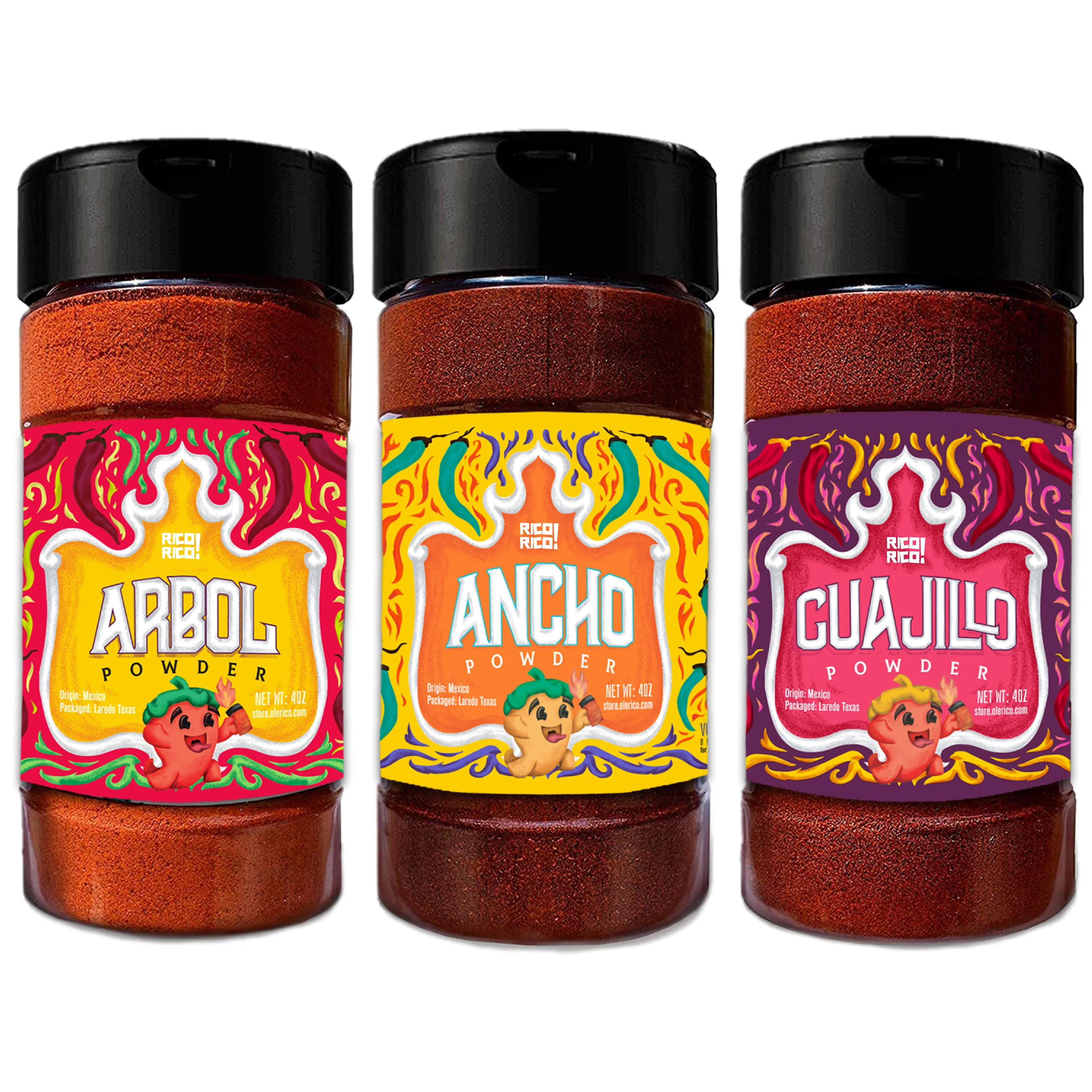 Chile Powder 3 Pack Bundle - Ancho, Guajillo, and Arbol