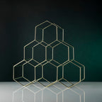 Geo Countertop Wine Rack in Gold