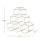 Geo Countertop Wine Rack in Gold